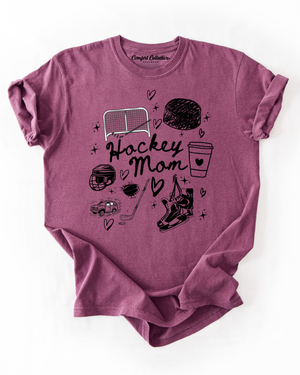 Hockey Mom Collage Comfort Tee