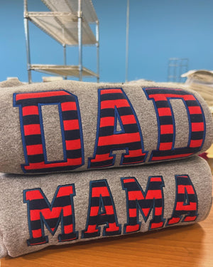 CUSTOM EMBROIDERED WITH MATERIAL/ONESIE