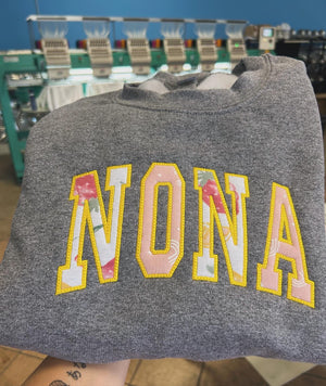 CUSTOM EMBROIDERED WITH MATERIAL/ONESIE