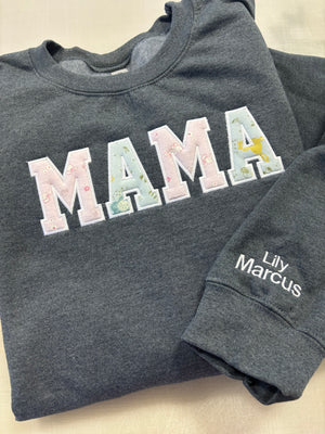 CUSTOM EMBROIDERED WITH MATERIAL/ONESIE